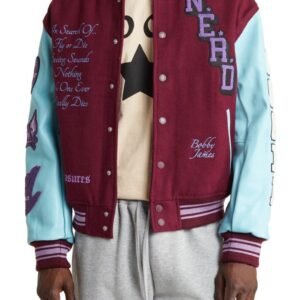 Pleasures Nerd Purple Wool Blend Varsity Jacket