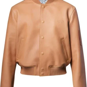 Premium Natural Leather Varsity Blouson