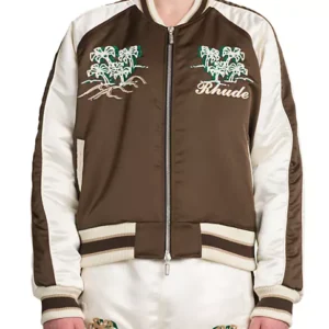 R H U D E Crepe Satin Souvenir Jacket