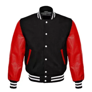 Red Black And White Varsity Jacket