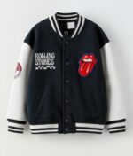 Rolling Stones Black Varsity Jacket
