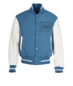 Sad Blue Monogram Varsity Jacket