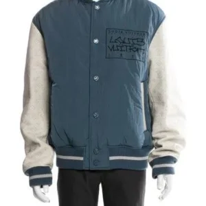 Sad Blue Monogram Varsity Jacket