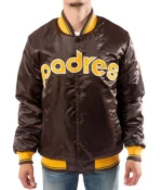 San Diego Padres Bomber Brown Jacket San Diego Padres Bomber Brown Jacket