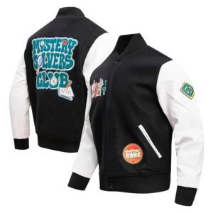 Scooby doo Freeze Max Mystery Solvers Club Full zip Black Varsity Jacket