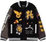 The Hundreds Bridge Burners Forest Black Letterman Jacket
