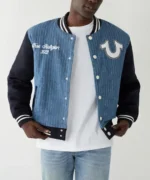True Religion Denim Varsity Jacket