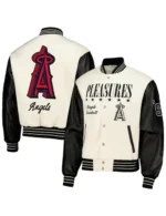 Los Angeles Angels Black And White Varsity Jacket