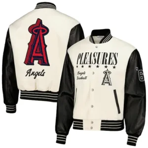 Los Angeles Angels Black And White Varsity Jacket