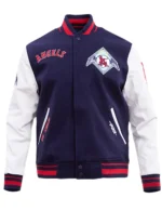Los Angeles Angels Blue And White Varsity Jacket