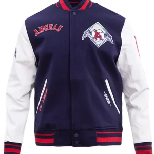 Los Angeles Angels Blue And White Varsity Jacket