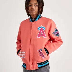 Los Angeles Angels Pink Varsity Jacket