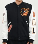 Varsity Baltimore Orioles Black And White Jacket