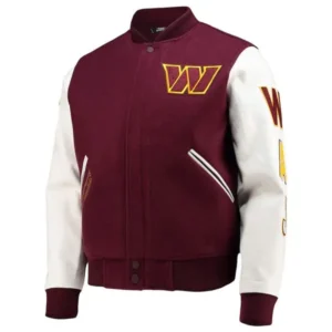 Washington Commanders Burgundy And White Letterman Jacket