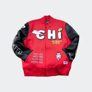 Wedding Cake Chicago Windy City Red Varsity Jacket