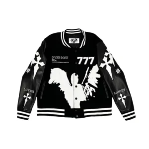 Whathappenedtogod 777 Black Varsity Jacket