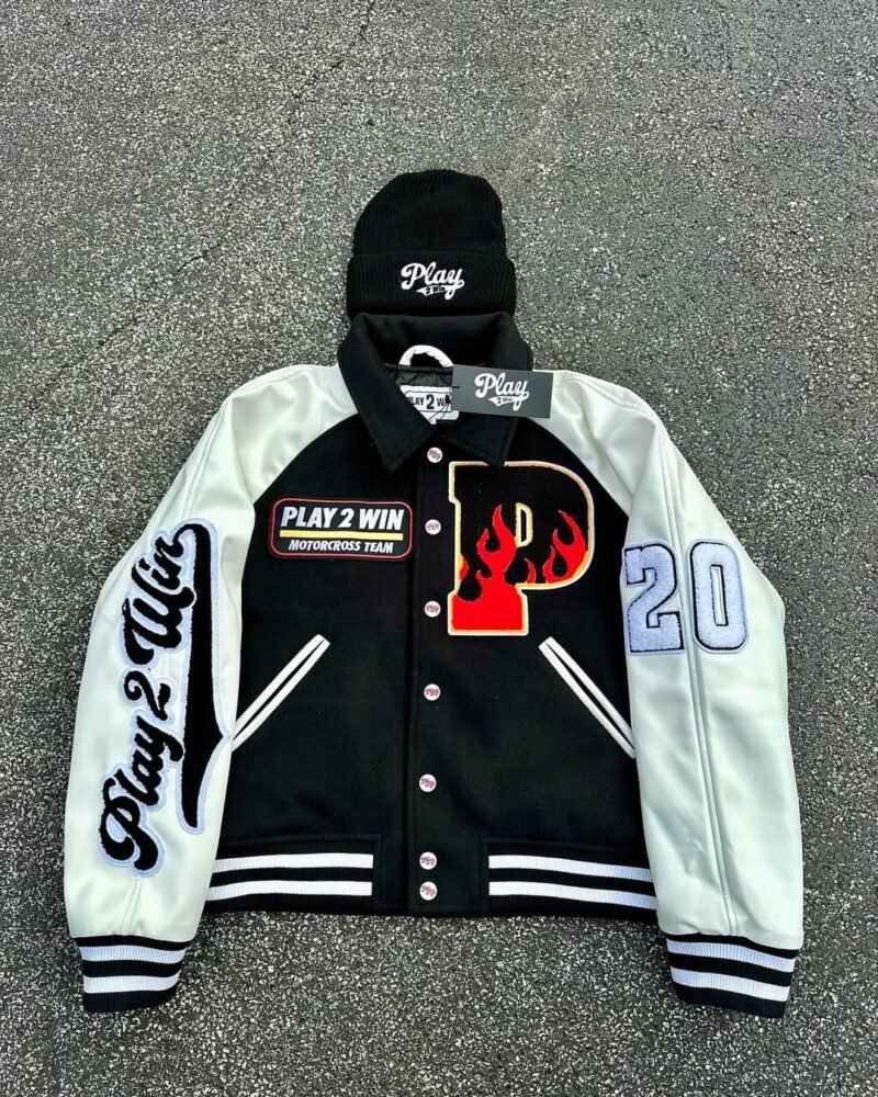 Play 2 Win Varsity Jacket | Custom Embroidered Letterman Jacket