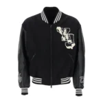 Women-Y-3-Black-Wool-And-Leather-Letterman-Varsity-Jacket.webp Women Y3 Black Wool And Leather Letterman Varsity Jacket