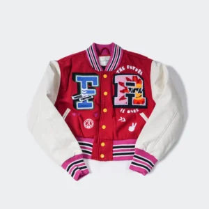 Womens First Row The Future Is Ours League Red Varsity Jacket