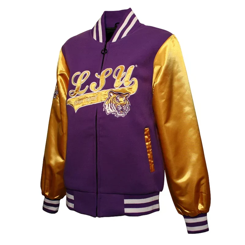 Womens-Franchise-Club-LSU-Tigers-Sweetheart-Varsity-Jacket.webp Womens Franchise Club LSU Tigers Sweetheart Varsity Jacket