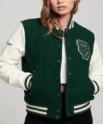 Womens Green Varsity Jacket