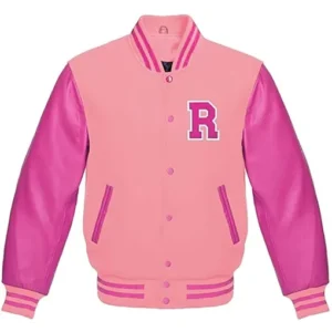 Womens Pink Varsity Jacket