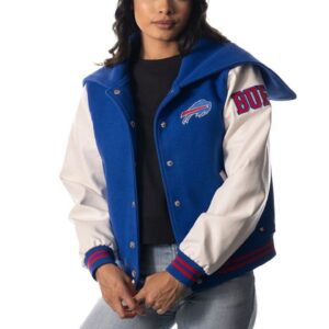 Women's Royal Blue Buffalo Bills Full-snap Hooded Varsity Jacket