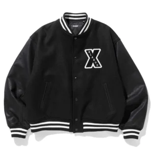 Xlarge Black Wool Varsity Jacket