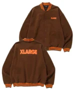 Xlarge Brown And Orange Sweat Varsity Jacket
