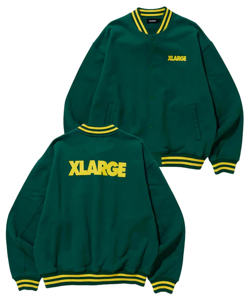 Xlarge-Green-And-Yellow-Wool-Sweat-Varsity-Jacket.webp Xlarge Green And Yellow Wool Sweat Varsity Jacket