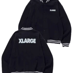 Xlarge Navy Blue Sweat Varsity Jacket