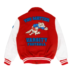 You Matter Red And White Varsity Jacket