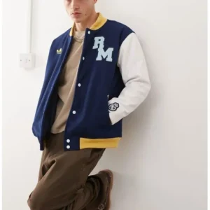 adidas Chaqueta Azul Con Diseno Del Real