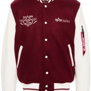 Alpha Industries Logo-embroidered Varsity Bomber Jacket