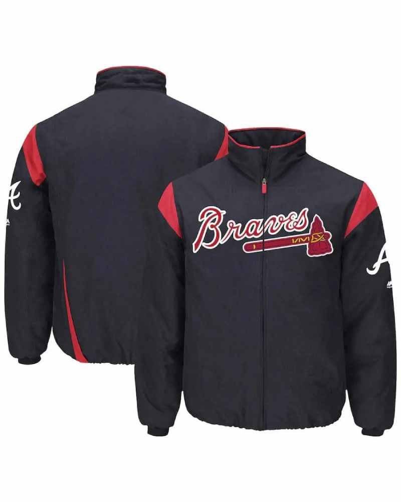 atlanta-braves-navy-on-field-thermal-jacket.jpg Atlanta Braves Navy On-Field Thermal Jacket