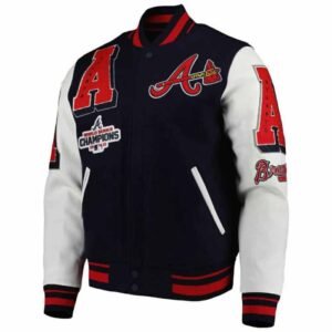 Atlanta Braves Navy White Varsity Jacket