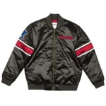 Classic Atlanta Falcons Logo Black Satin Jacket