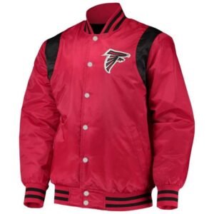 Atlanta Falcons NFL Red And Black Satin Jacket