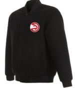 Atlanta Hawks Varsity Black Wool Jacket