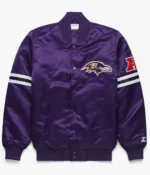 Starter Bomber Baltimore Ravens Purple Satin Jacket Starter Bomber Baltimore Ravens Purple Satin Jacket