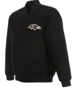 Varsity Baltimore Ravens Black Wool Jacket Varsity Baltimore Ravens Black Wool Jacket