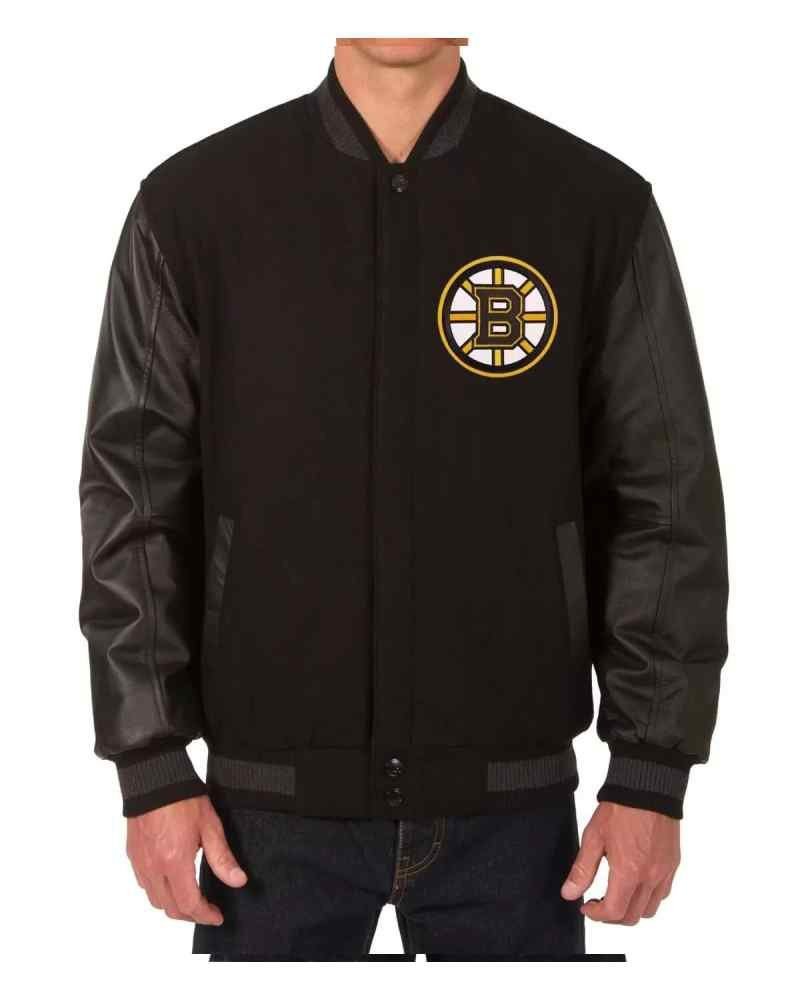 black-boston-bruins-nhl-varsity-jacket.jpg Black Boston Bruins NHL Varsity Jacket