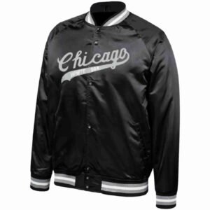 Black Chicago White Sox MLB Satin Jacket