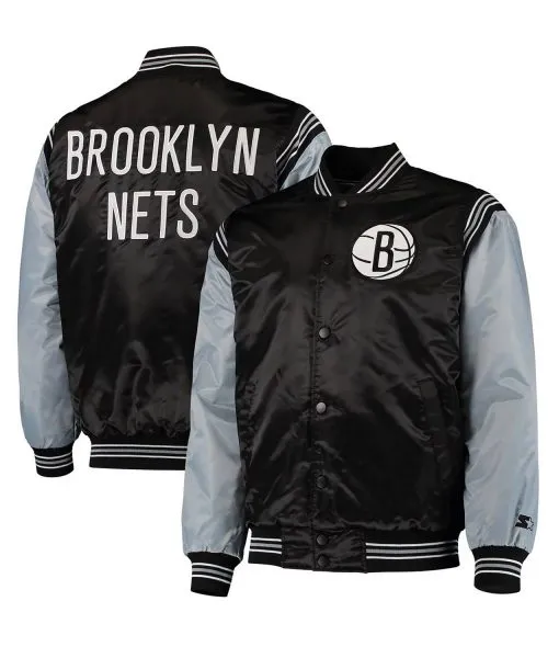 Black/Gray Brooklyn Nets The Enforcer Jacket Black/Gray Brooklyn Nets The Enforcer Jacket