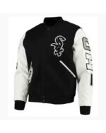 Black White MLB Chicago White Sox Varsity Jacket