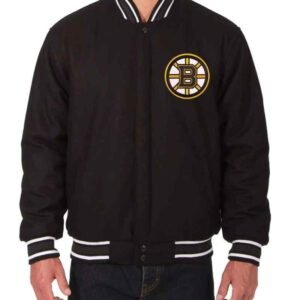 Boston Bruins Black NHL Wool Jacket