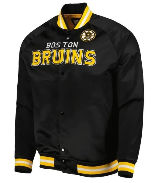 Boston Bruins Black Satin Jacket Boston Bruins Black Satin Jacket