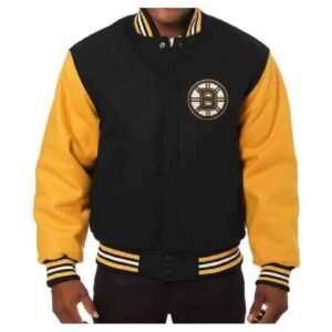 Boston Bruins Black Yellow Wool Jacket