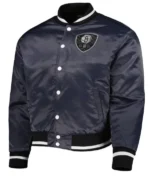 Brooklyn Nets 10th Anniversary Charcoal Satin Jacket Brooklyn Nets 10th Anniversary Charcoal Satin Jacket