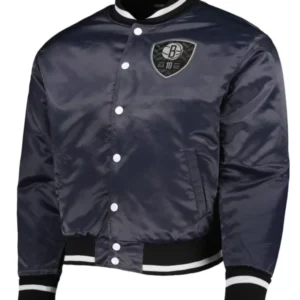 Brooklyn Nets 10th Anniversary Charcoal Satin Jacket